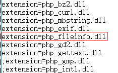 extension=php_fileinfo.dll