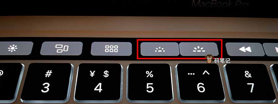 MacBook Touch Bar键盘灯调节